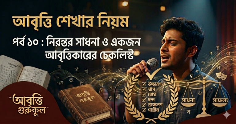 আবৃত্তি শেখার নিয়ম পর্ব ১০ - নিরন্তর সাধনা ও একজন আবৃত্তিকারের চেকলিস্ট